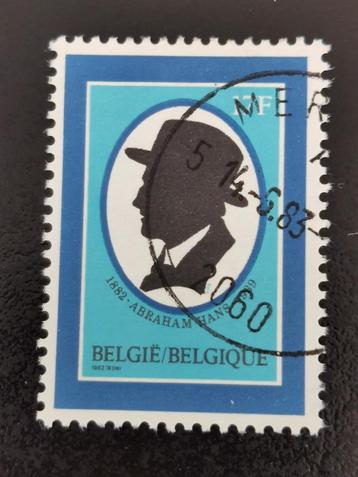 Belgique 1982 - 100 ans de l'écrivain Abraham Hans, Enlèvement ou Envoi, Affranchi