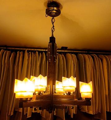 Art deco luchter, Antiek en Kunst, Ophalen