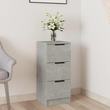 Dressoir 30x30x70 cm bewerkt hout betongrijs beschikbaar voor biedingen