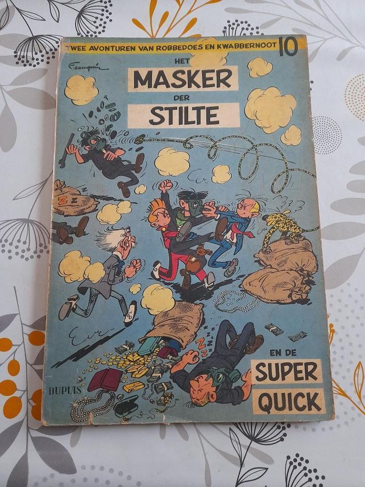 Robbedoes en Kwabbernoot nr 10 "Het masker der stilte eerst, Boeken, Stripverhalen, Gelezen, Ophalen of Verzenden