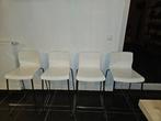 4 Tabourets haut de cuisine blanc/chromé 120€/ 4 PIÈCES, Maison & Meubles, Tabourets de bar, Avec repose-pieds, 4 tabourets, Comme neuf