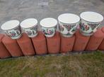 Bloempotten met Chinese tekeningen, Ophalen, Overige materialen, Rond, Binnen