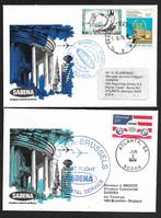 SABENA FDC 1e vlucht Brussel - Atlanta - Brussel, Luchtvaart, Ophalen of Verzenden, Gestempeld, 1e dag stempel