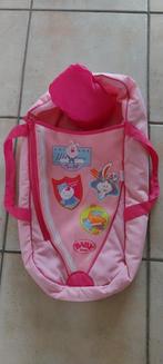 Poppen reiswieg in stof - poppenmandje 50 cm - Babyborn, Enlèvement, Comme neuf, Baby Pop