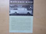 Blad MERCEDES Omnibus O 3500, Duits, 195??, Mercedes, Verzenden
