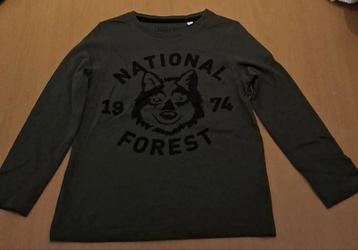  ♧ T-shirt met wolf ( lange mouwen)( maat 116)
