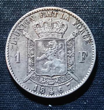 1 frank FR 1867 - Leopold II beschikbaar voor biedingen
