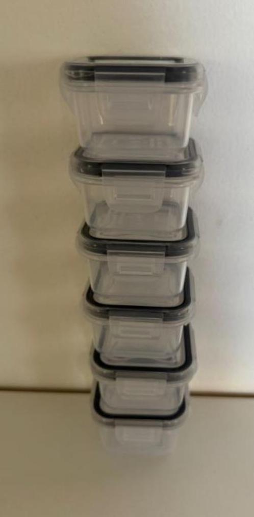 Set van 6 luchtdichte mini-opbergdozen - nieuw, Huis en Inrichting, Keuken | Tupperware, Nieuw, Bus of Trommel, Ophalen of Verzenden