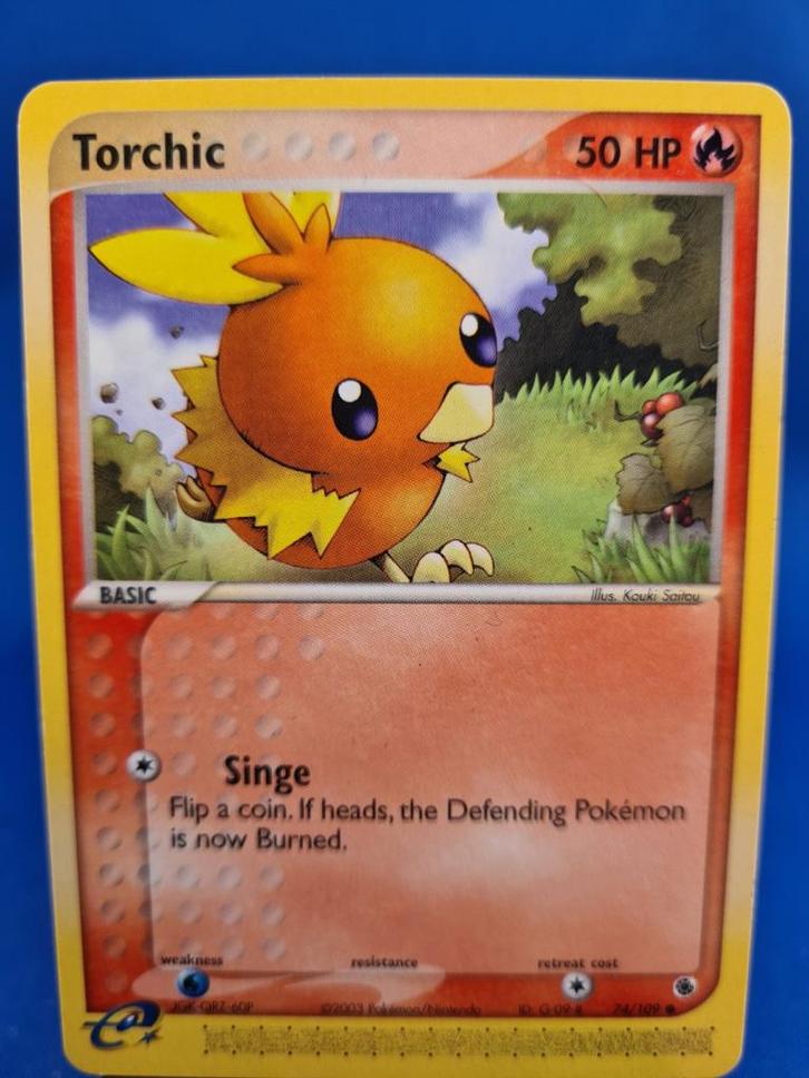 Torchic 74/109 - Ruby &amp; Sapphire, Hobby en Vrije tijd, Verzamelkaartspellen | Pokémon, Gebruikt, Verzenden
