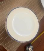 10 Porselein borden van Limoges, Huis en Inrichting, Keuken | Servies, Ophalen, Gebruikt, Porselein, Bord(en)
