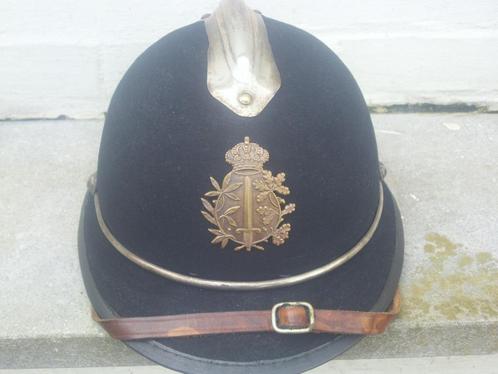 Casque officier de police Jules Fonson en état irréprochable, Verzamelen, Militaria | Algemeen, Overige soorten, Helm of Baret