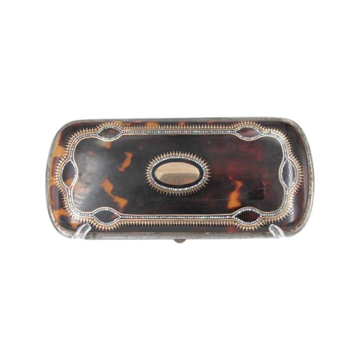 Kast: Napoleon III-doos versierd met goud en parelmoer, Antiek en Kunst, Antiek | Zilver en Goud, Goud, Ophalen of Verzenden