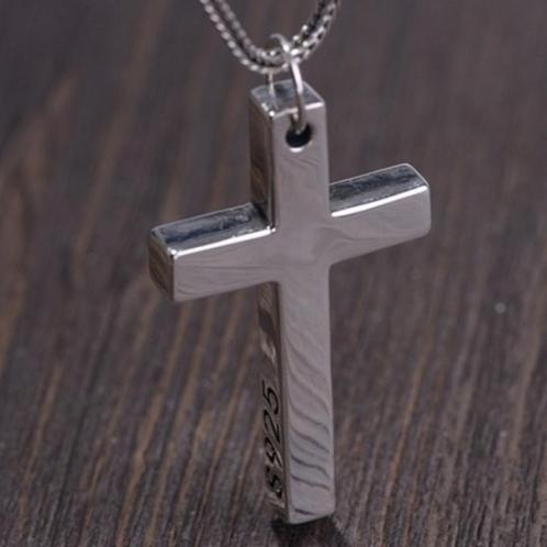 Kruis in 3 maten - 925 zilver, Handtassen en Accessoires, Kettinghangers, Nieuw, Zilver, Zilver, Kruis of Symbool, Verzenden
