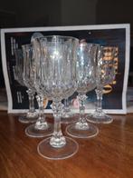 Set van 6 wijnglazen op steel van 16,5 cm, Ophalen, Gebruikt