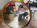 Spiegel rond vintage, Huis en Inrichting, Woonaccessoires | Spiegels, Ophalen, Gebruikt, Rond