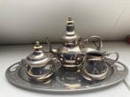 Metalen vintage koffieset met schaal, Ophalen