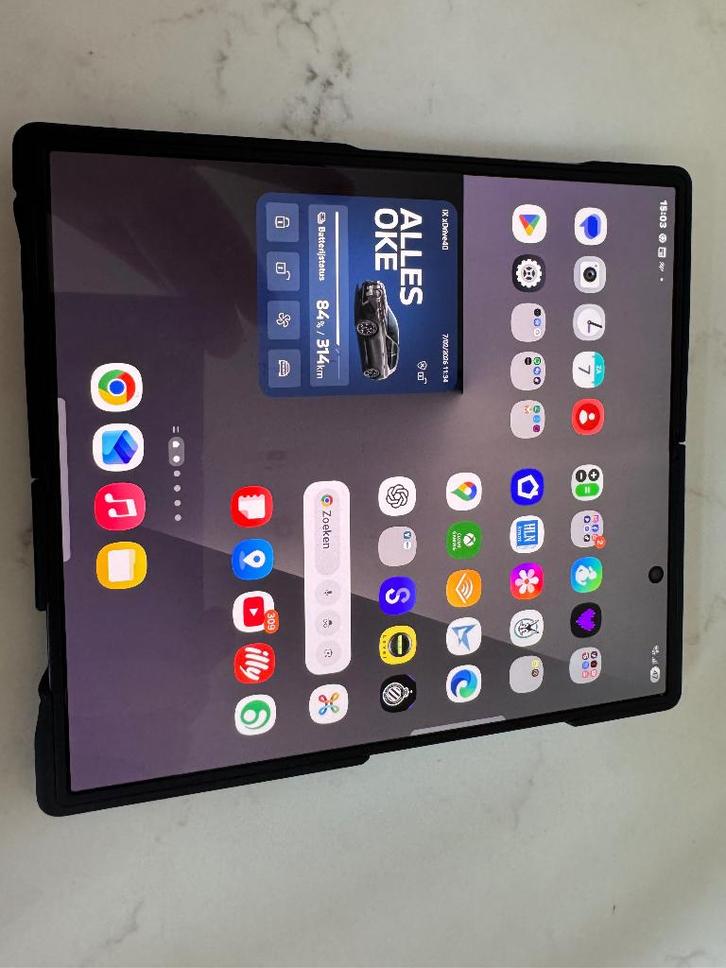 Samsung Fold 7 512 Go bleu marine avec étui Torras, Télécoms, Téléphonie mobile | Samsung, Comme neuf, Galaxy Z Fold, 512 GB, Sans abonnement