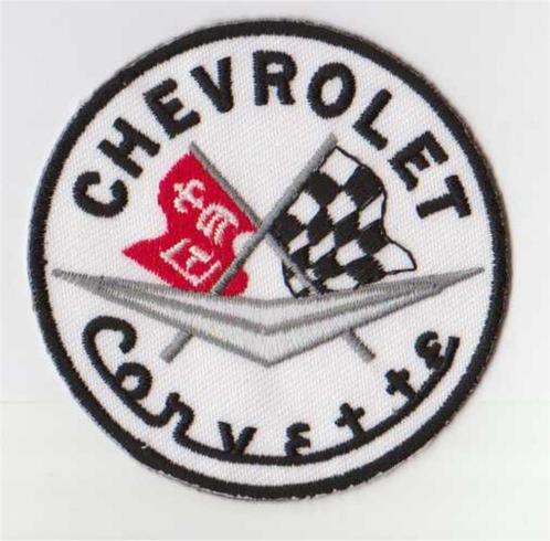 Chevrolet Corvette stoffen opstrijk patch embleem #3, Collections, Marques automobiles, Motos & Formules 1, Neuf, Envoi