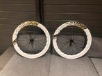 Carbon wielen Disc 11/12 Speed White/Gold nieuw in doos, Fietsen en Brommers, Fietsonderdelen, Racefiets, Zo goed als nieuw, Carbon