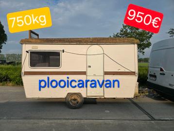 Caravane pliante de 750 kg, food truck, wagon gitan, petite 