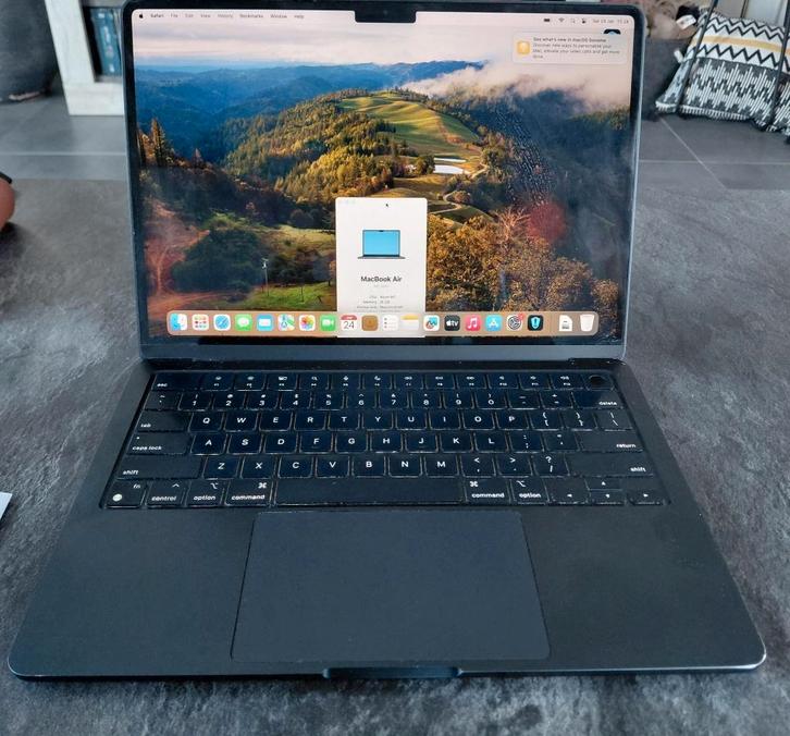 Macbook Air Silicon (2022), Informatique & Logiciels, Apple Macbooks, Comme neuf, MacBook Air, 13 pouces, 3 à 4 Ghz, 512 GB, 16 GB