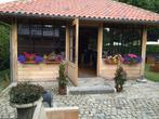 Chalet van 100m², Tuin en Terras, Tuinhuizen, Ophalen, 3 ramen of meer, Blokhut, Zo goed als nieuw