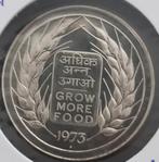 India 20 rupees 1973 (zilver), Verzenden, Zilver