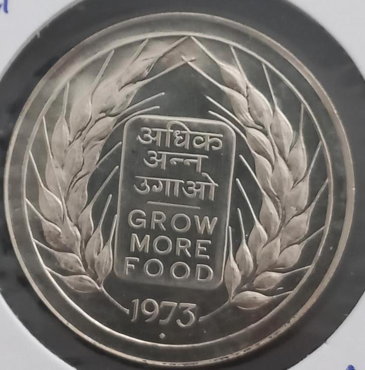 India 20 rupees 1973 (zilver), Postzegels en Munten, Munten | Azië, Zilver, Verzenden