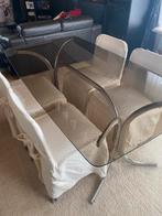 Glazen tafel met stoelen, Antiek en Kunst, Ophalen