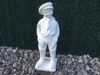 wit betonnen beeld , boertje, Tuin en Terras, Tuinbeelden, Ophalen, Zo goed als nieuw