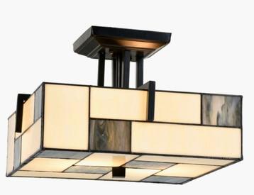 Tiffany plafondlamp Mondriaan, Enlèvement, Utilisé