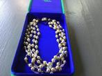 Prachtige collier met parels, Ophalen of Verzenden, Zo goed als nieuw, Wit, Overige materialen