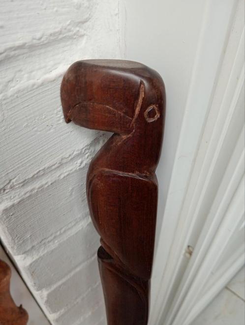 Mahoniehouten toekanstok, Antiek en Kunst, Curiosa en Brocante, Ophalen of Verzenden
