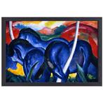 Grote Blauwe Paarden - Franz Marc canvas + baklijst 70x50cm, Huis en Inrichting, Woonaccessoires | Schilderijen, Tekeningen en Foto's