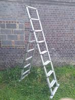 Telescopische dubbele ladder.. Inschuifbaar aantal treden 7, Doe-het-zelf en Bouw, Ophalen, Gebruikt, Ladder, Minder dan 2 meter
