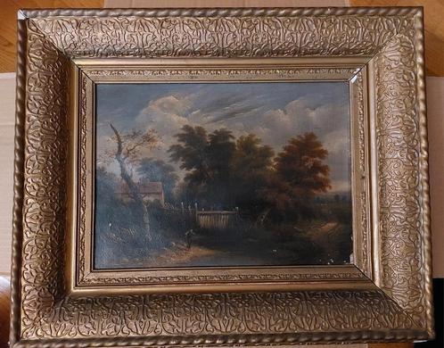 Gesigneerd olieverf op doek in mooie lijst, Antiek en Kunst, Kunst | Schilderijen | Klassiek, Ophalen of Verzenden