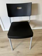 5 stoelen stapelbaar, Huis en Inrichting, Stoelen, Kunststof, Gebruikt, Zwart, Ophalen