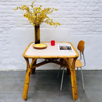 Table vintage bambou salle à manger, Maison & Meubles, Tables | Tables à manger, Enlèvement, Utilisé