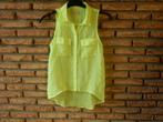 (10)- chemisier femme t.36 jaune fluo - berska -, Kleding | Dames, Blouses en Tunieken, Berska, Geel, Ophalen of Verzenden, Zo goed als nieuw