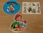 Lot 3 stickers Pinokkio Pinocchio Walt Disney, Ophalen of Verzenden, Zo goed als nieuw, Strip of Tekenfilm