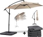 zweefparasol 3m met voet in meerdere kleuren, Tuin en Terras, Ophalen, Nieuw, 2 tot 3 meter, Zweefparasol