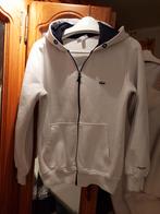 Te koop LacosteHoodie . Met Rits . Maat M . Binne geruwd .kl, Ophalen, Maat 48/50 (M), Zo goed als nieuw, Wit