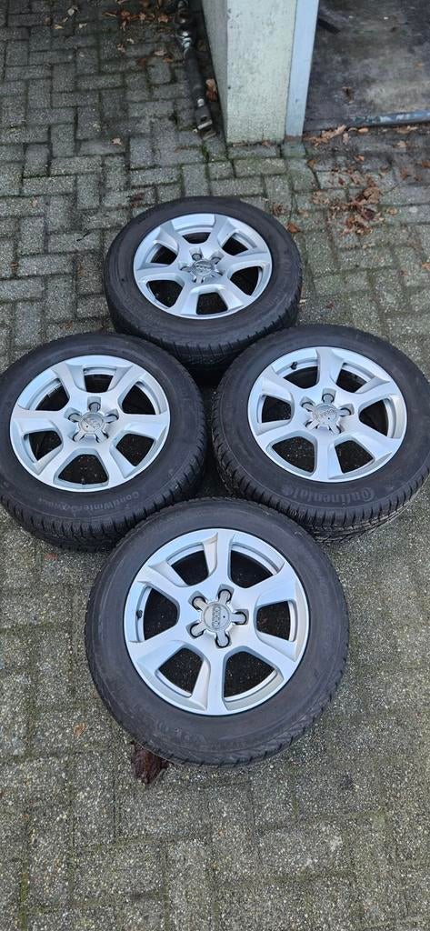 Audi 5x112 7,5j et45 16 inch passend op zie omschrijving, Gebruikt, 16 inch, Band(en), 225 mm