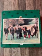 Vintage Delacre koekjesblik Belgische koninklijke familie, Ophalen of Verzenden, Zo goed als nieuw, Kaart, Foto of Prent