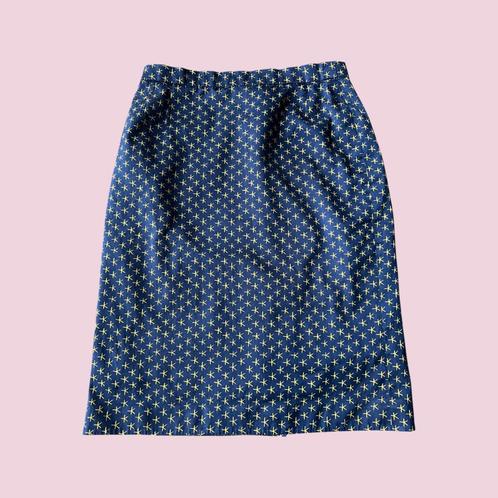 Blauw Escada Margaretha Ley Vintage Straight Rok Small, Kleding | Dames, Rokken, Gedragen, Maat 36 (S), Blauw, Knielengte, Verzenden