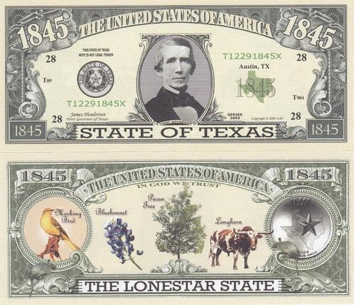 USA 1 million dollar bankbiljet  Texas Lone Star State - UNC, Timbres & Monnaies, Billets de banque | Amérique, Billets en vrac