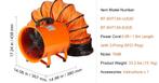 vevor bouw ventilator nieuw in doos, Ophalen of Verzenden, Nieuw, Vloerventilator