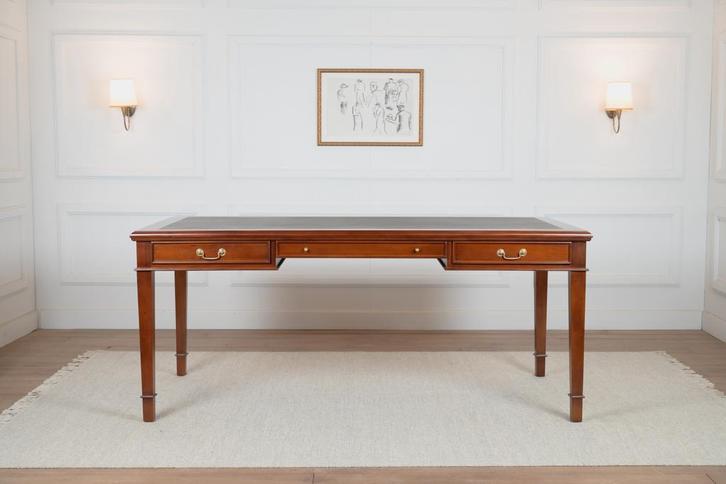 Klassiek Engels bureau 185x95 NIEUW (schrijftafel), Huis en Inrichting, Bureaus, Nieuw, Bureau, Ophalen of Verzenden
