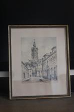 Mons - le Beffroi - Eau forte - R. Hebbelinck, Antiquités & Art, Enlèvement