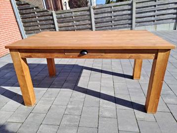 Eettafel in teak 90x160 (80hoog), Teck, 150 à 200 cm, Cinq personnes ou plus, Comme neuf